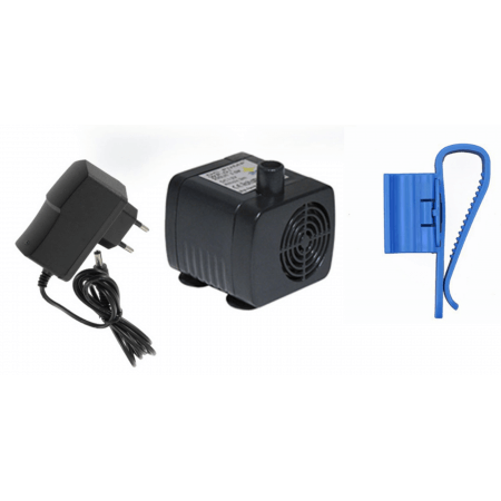 Aqua Light Mini water pump + transformer and hose holder - 12V, 200l / h