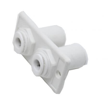 Double grommet for screwing into wall for hose 6mm - 4 x quick-fit