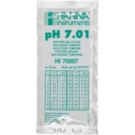 Hanna Calibration liquid pH 7.01 1 bag of 20 ml.
