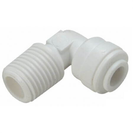 Knee for osmosis hose 6mm - 1 x quick-fit connection - 1 x 1/4 "thread