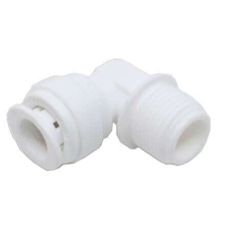 Knee for osmosis hose 9mm - 1 x quick-fit connection - 1 x 3/8 "thread