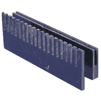 Overflow comb + holder, comb height 2.5 cm, length 33 cm