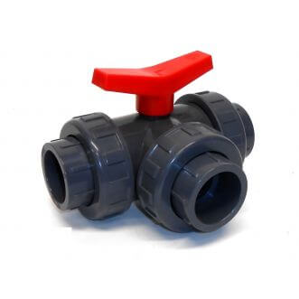 PVC ball valve three-way