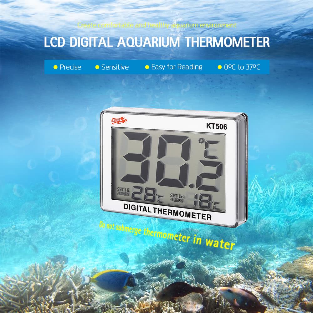 Digital Aquarium Thermometer With Attached Cord (Batteries Not Include –  NorthSideAquaticsLLC
