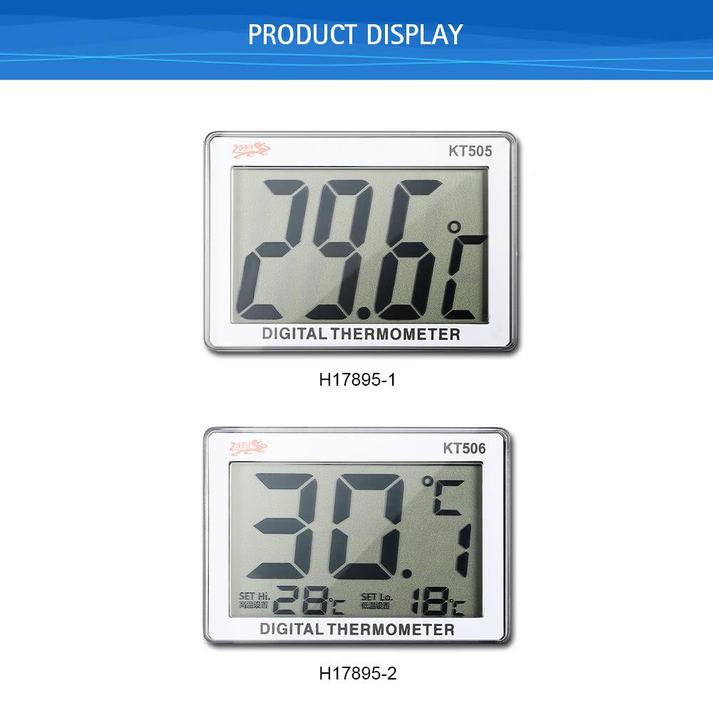 Digital aquarium thermometer with adjustable alarm, Thermometers