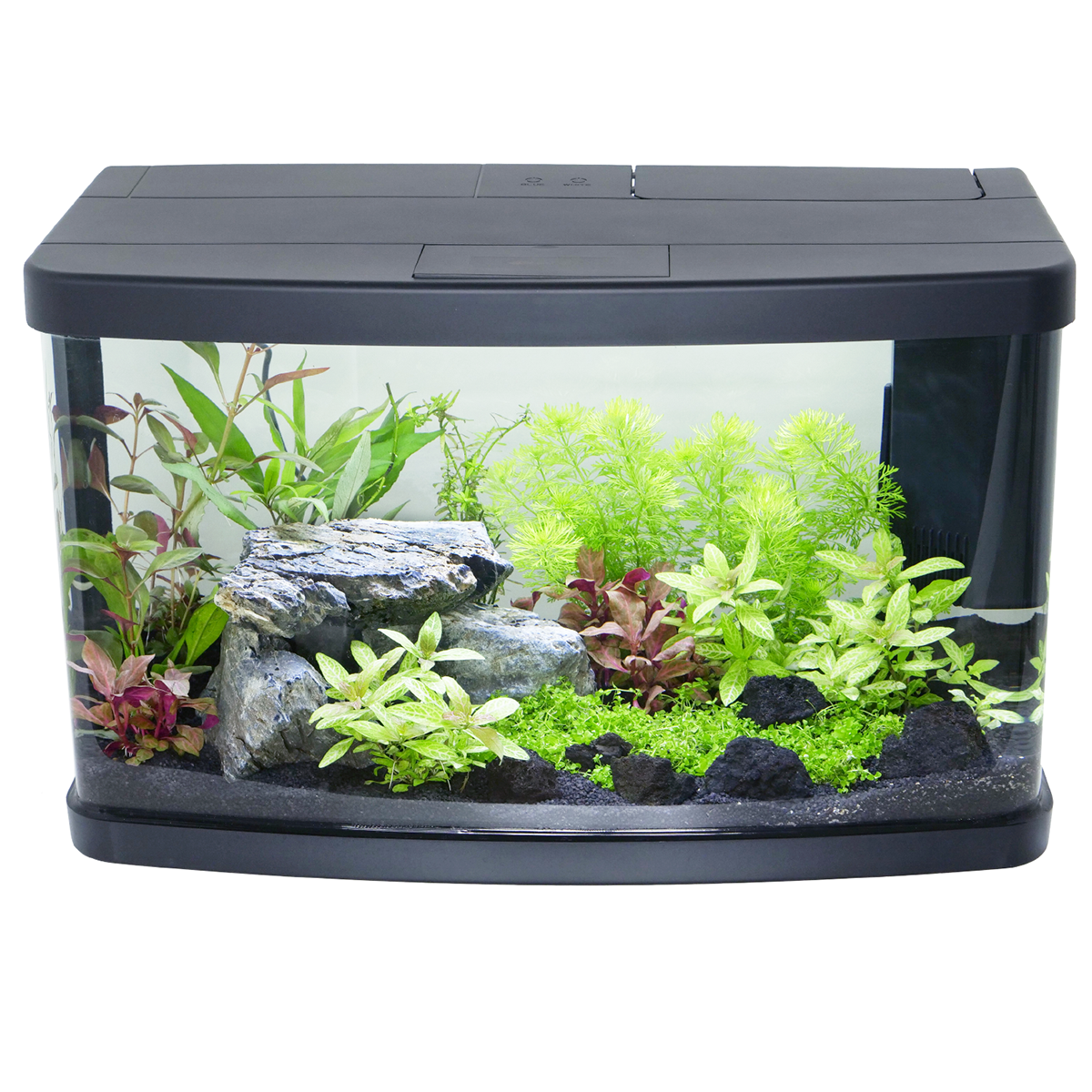 Resun Aquarium complete - rounded - with LED cover and corner