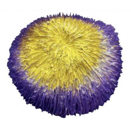 Artificial Coral Fungia Purple Yellow