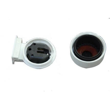 16mm T5 waterproof fluorescent lamp holder with ring and rubber sealing plate