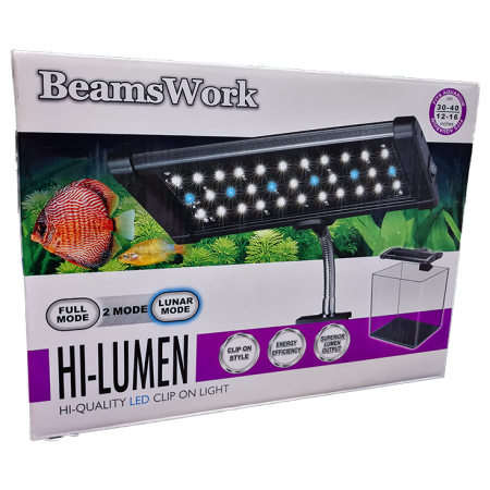 BeamsWork Hi-Lumen LED Aquarium Lights with clip attachment
