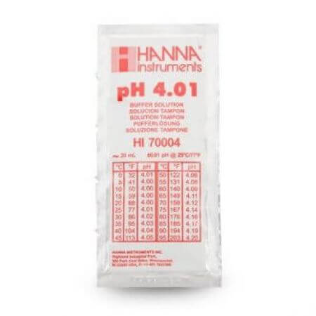 Hanna Calibration fluid pH 4.01 1 bag of 20ml.