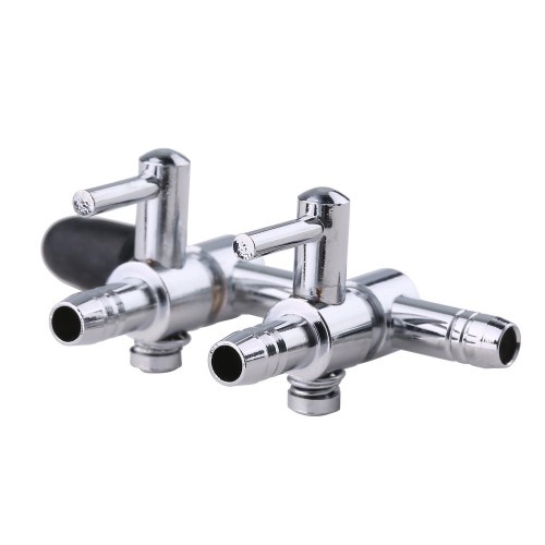 Air valve 2-way / chrome-plated brass