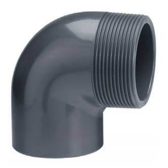 PVC knee 50mm x 1 1/4 "outer thread