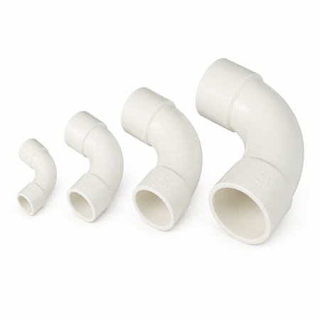 Royal Exclusive - PVC 90° bocht Ø 50 mm wit