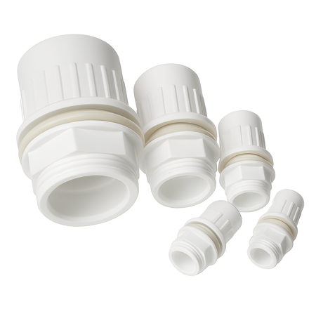 Royal Exclusive - PVC bulkhead / tank fitting (white) Ø 32mm