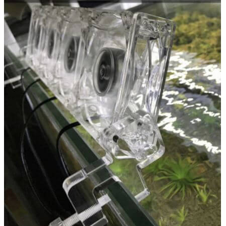 Transparent adjustable aquarium cooler (4 fans)