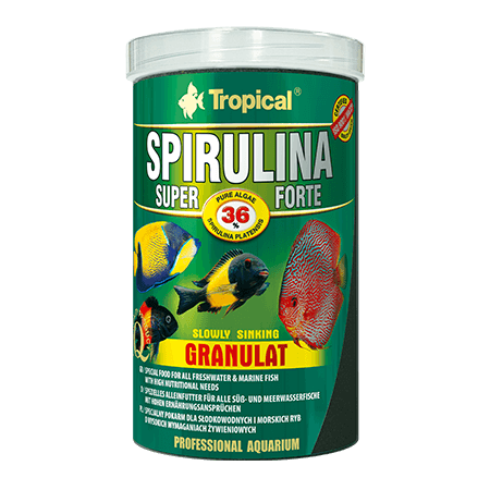 Tropical Spirulina Super Forte Granules 36% - 1000ml.