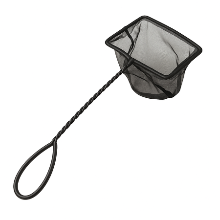 Amtra - Fishing net long handle - 20 cm Black