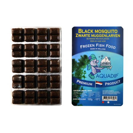 AQUADIP Black mosquito / Black mosquito - 100 gram blister - frozen