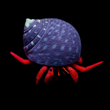 Clibanarius rutilus &ndash; Orange Red Hermit Crab