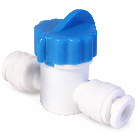 DD RO shut-off valve/tap - 1/4" push fit