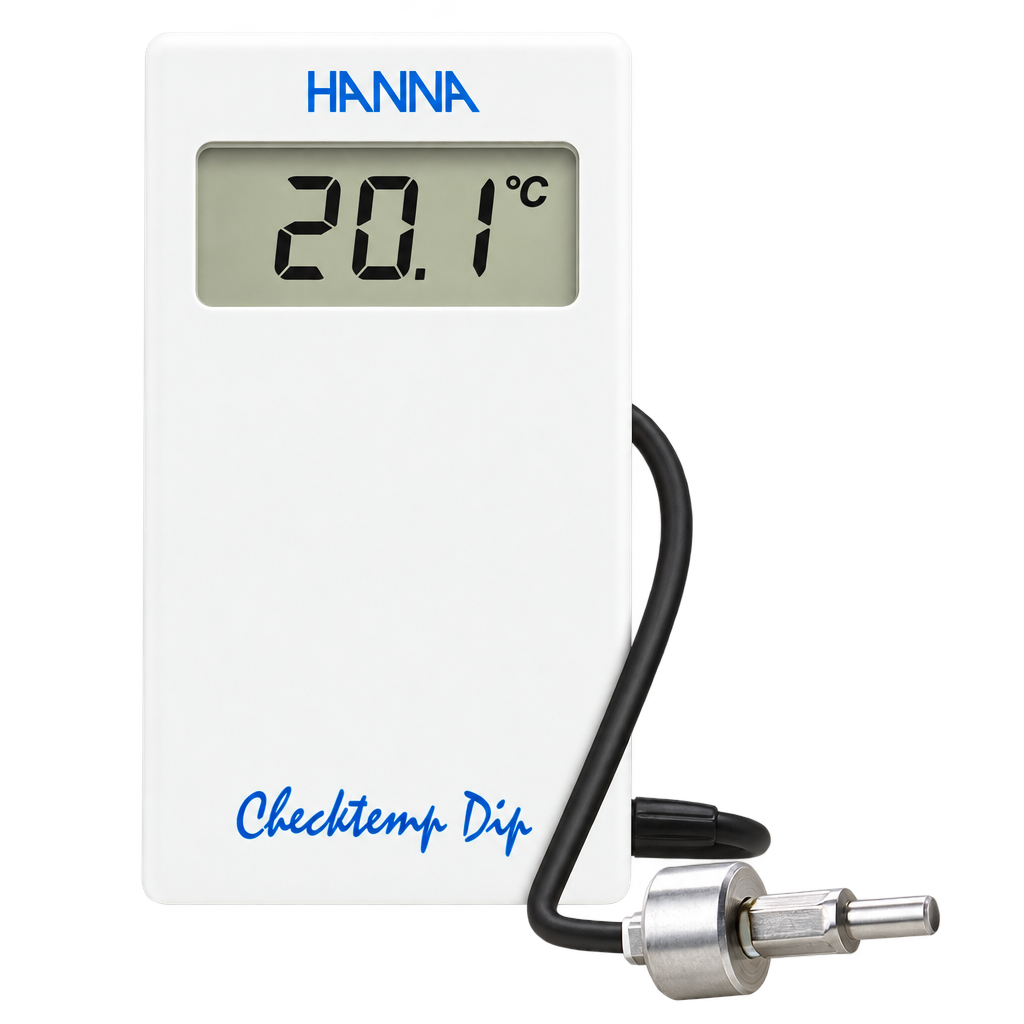 Hanna - Checktemp Dip – pocket-sized thermometer with stainless steel probe for measurements.