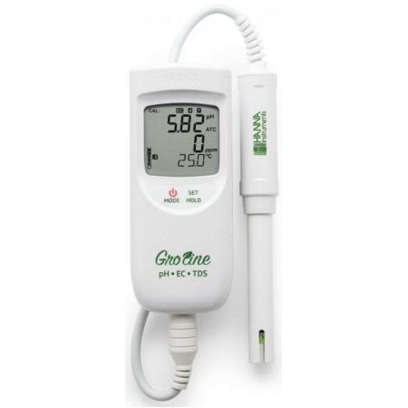 Hanna HI-9814 Groline Hydroponic Portable pH/EC/TDS/Temperature Meter